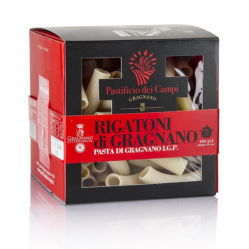 Pastificio dei Campi - No.28 Rigatoni, Pasta di Gragnano IGP - 500g - laatikko