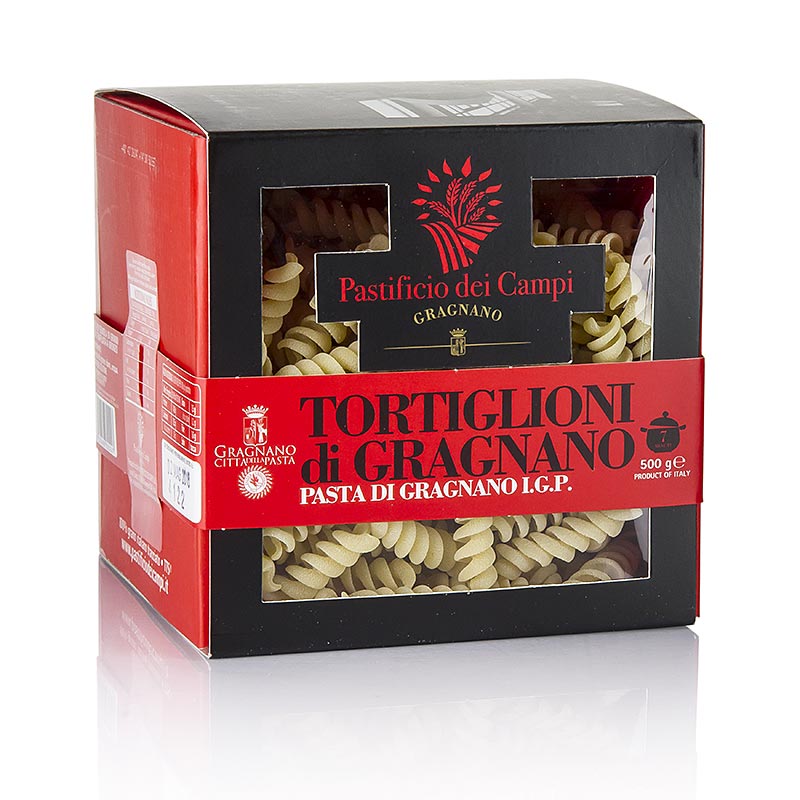 Pastificio dei Campi - No.24 Tortiglioni, Pasta di Gragnano IGP - 500 gram - kotak