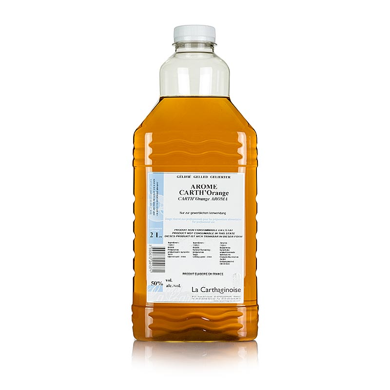 Carth Orange, Grand Marnier Art, 50% vol., flambe liquido / essenza aromatica - 2 litri - Bottiglia in polietilene