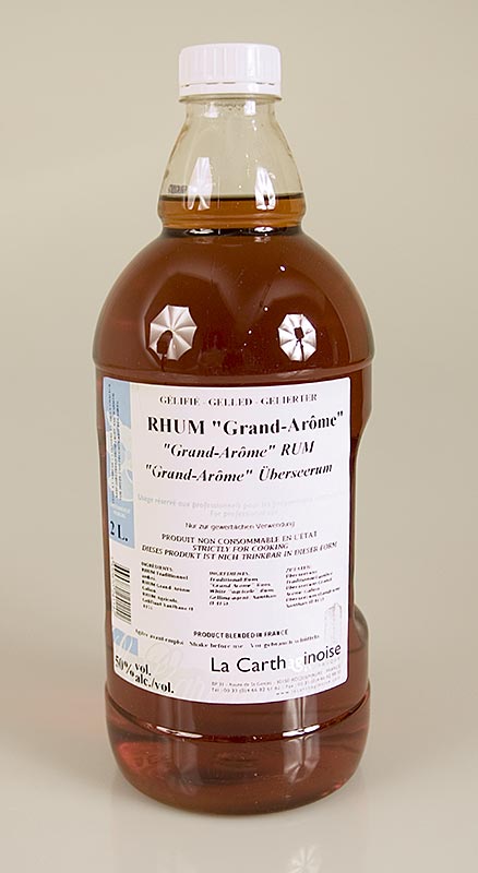 Rum delle Antille, 50% vol., denso per pasticceria e gelateria - 2 litri - Bottiglia in polietilene