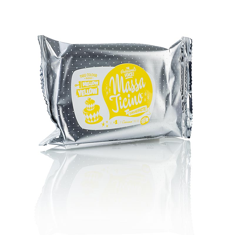 Massa Ticino 250 g, cobertura para tartas, Mellow Yellow, vegano, sin AZO, Carma - 250 gramos - embalar