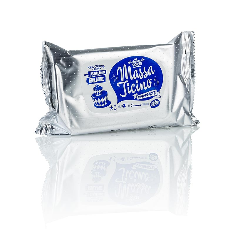 Massa Ticino 250 g, cobertura para tarta, Sailing Blue, Vegano, Sin AZO, Carma - 250 gramos - embalar