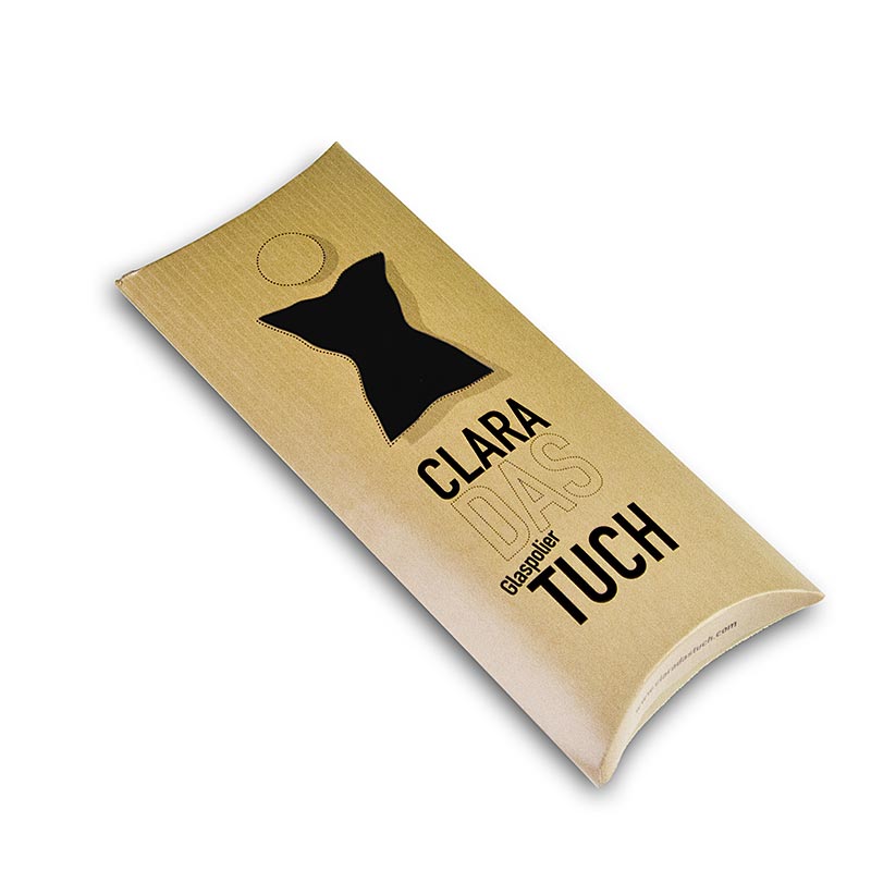 Glaspoliertuch Clara, aus Microfaser, schwarz - 1 St - Karton Glaspoliertuch Clara, aus Microfaser, schwarz - 1 St - Karton