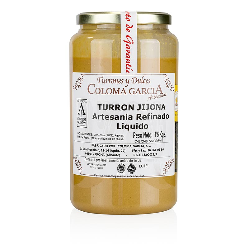 Espanjalainen Turron - valmistettu manteleista, nestemainen, Turron Liquido de Jijona - 1,5 kg - Pe ampari Espanjalainen Turron - valmistettu manteleista, nestemainen, Turron Liquido de Jijona - 1,5 kg - Pe ampari