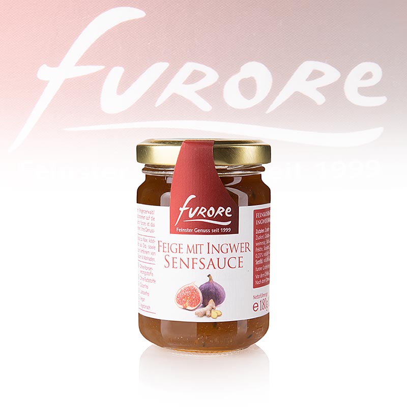 Furore - salsa de mostassa de figues, amb gingebre i llima - 180 g - Vidre