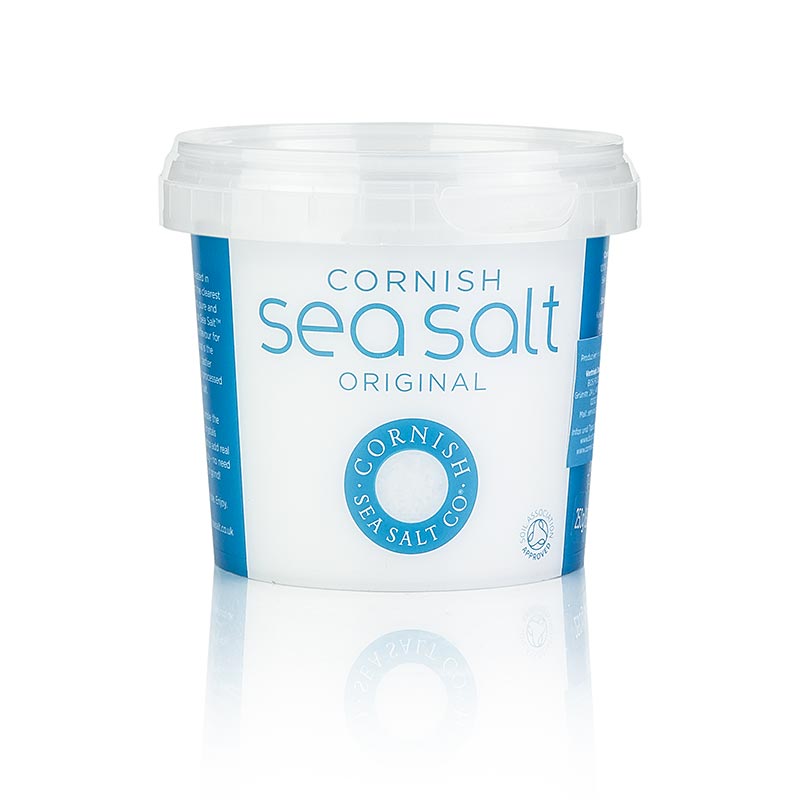 Cornish Sea Salt, escates de sal marina de Cornualla / Anglaterra - 225 g - Pe pot