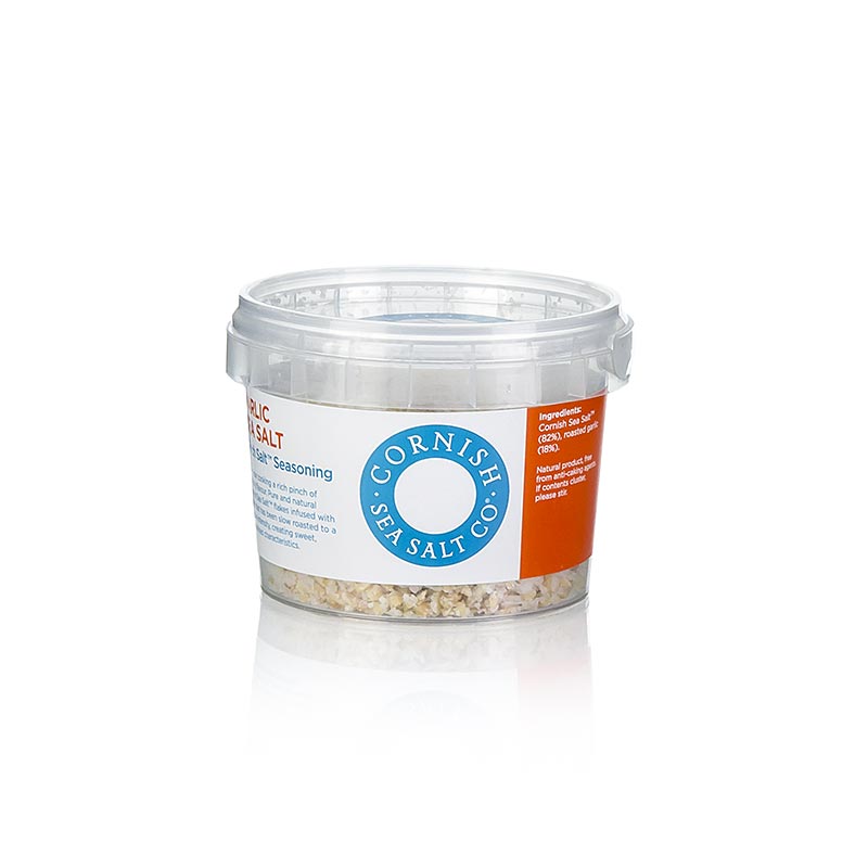 Cornish Sea Salt, scaglie di sale marino con aglio arrostito proveniente dalla Cornovaglia / Inghilterra - 55 g - Pe puo