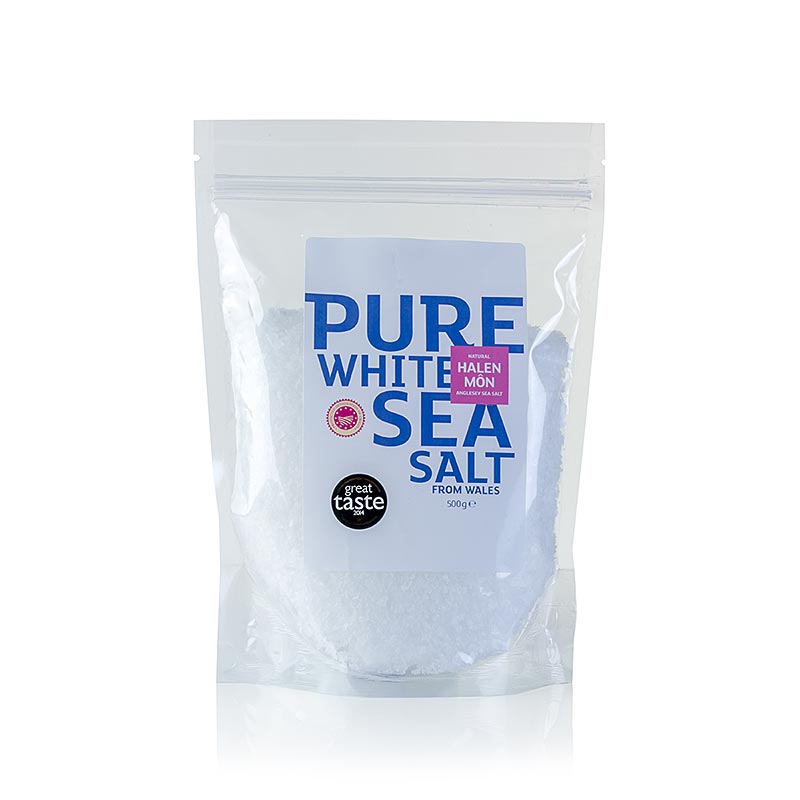 Halen Mon, scaglie di sale marino del Galles - 500 g - borsa