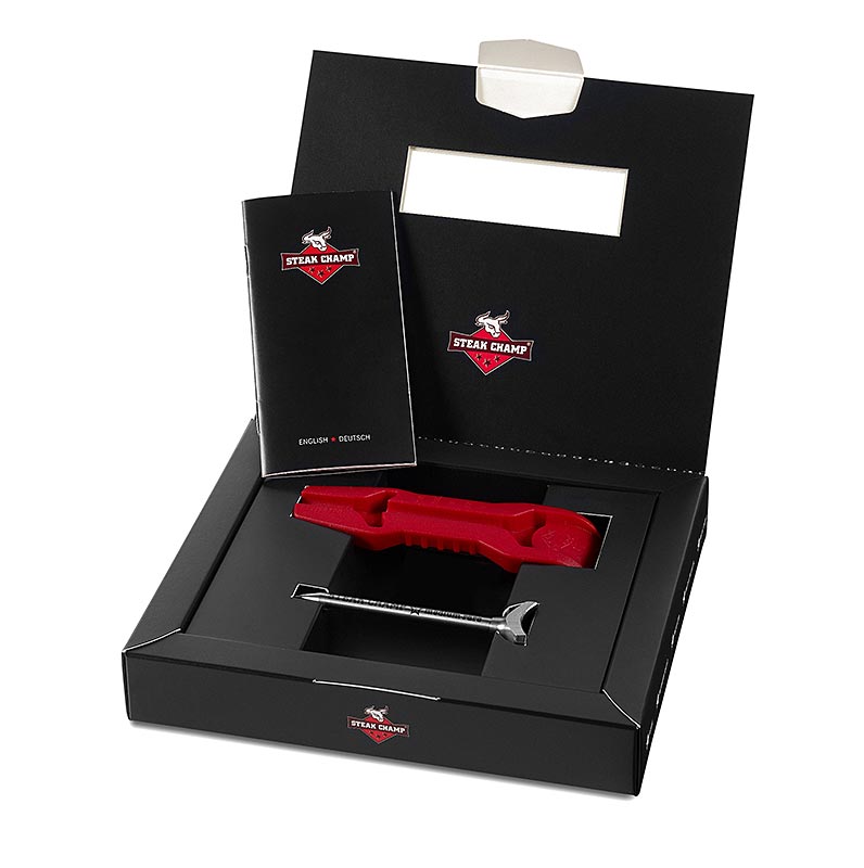 SteakChamp Single-Pack, Garpunktanzeige für Steaks, medium rare - 1 St - Karton SteakChamp Single-Pack, Garpunktanzeige für Steaks, medium rare - 1 St - Karton