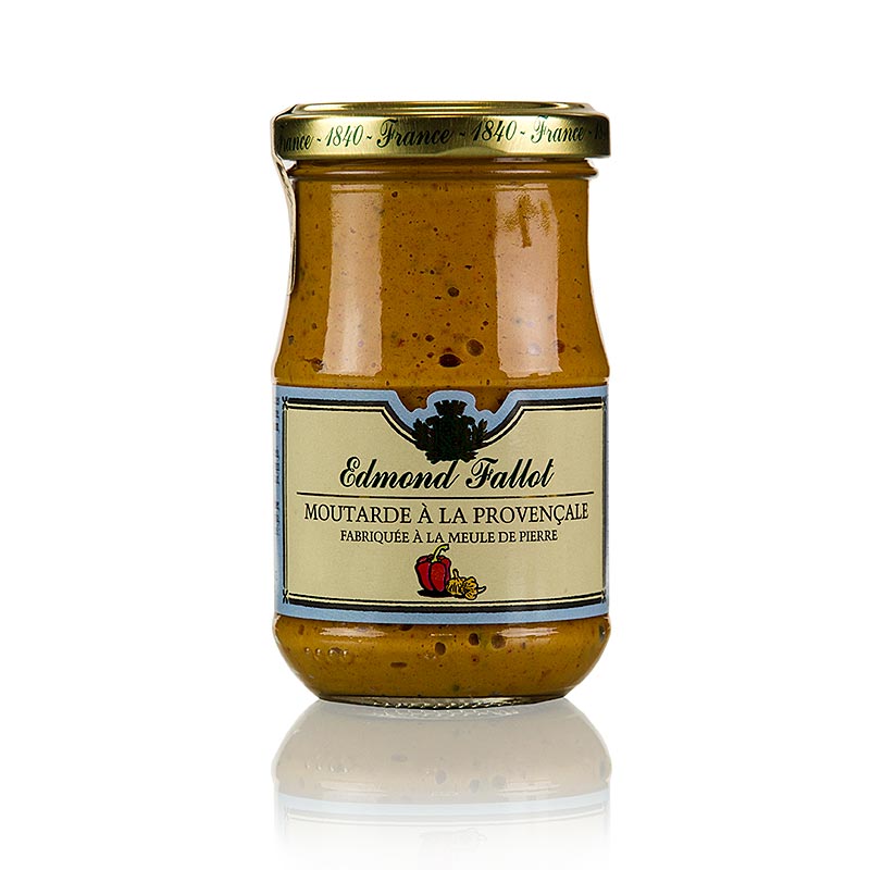 Senape di Digione con peperoni e aglio, fine, piccante (provenzale) - 190ml - Bicchiere