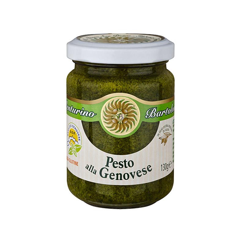 Pesto alla Genovese, saus basil, Venturino - 130 gram - Kaca Pesto alla Genovese, saus basil, Venturino - 130 gram - Kaca