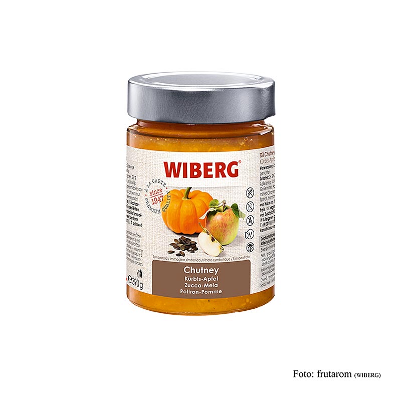 WIBERG Pumpkin-omena Chutney - 390 g - Lasi