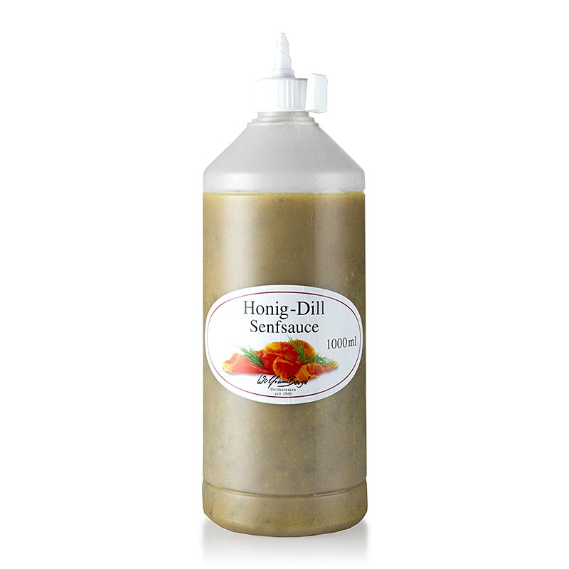 Salsa de miel, eneldo y mostaza, Wolfram Berge - 1 litro - botella de PE