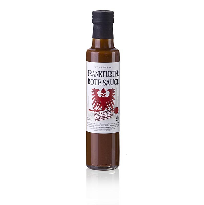 Salsa roja Kornmayer Frankfurter, salsa de curry extra picante - 250ml - Botella