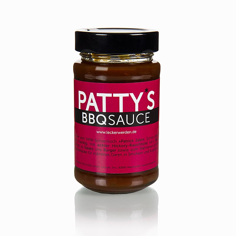Patty`s BBQ Sauce, laget av Patrick Jabs - 225 ml - Glass