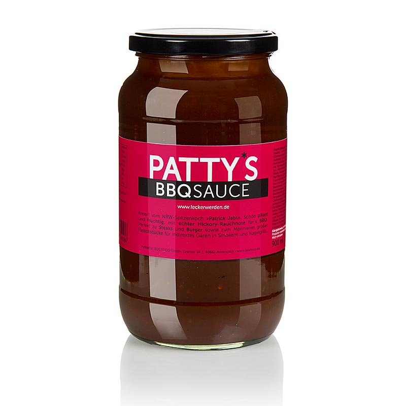 Saus BBQ Patty, dibuat oleh Patrick Jabs - 900ml - Kaca