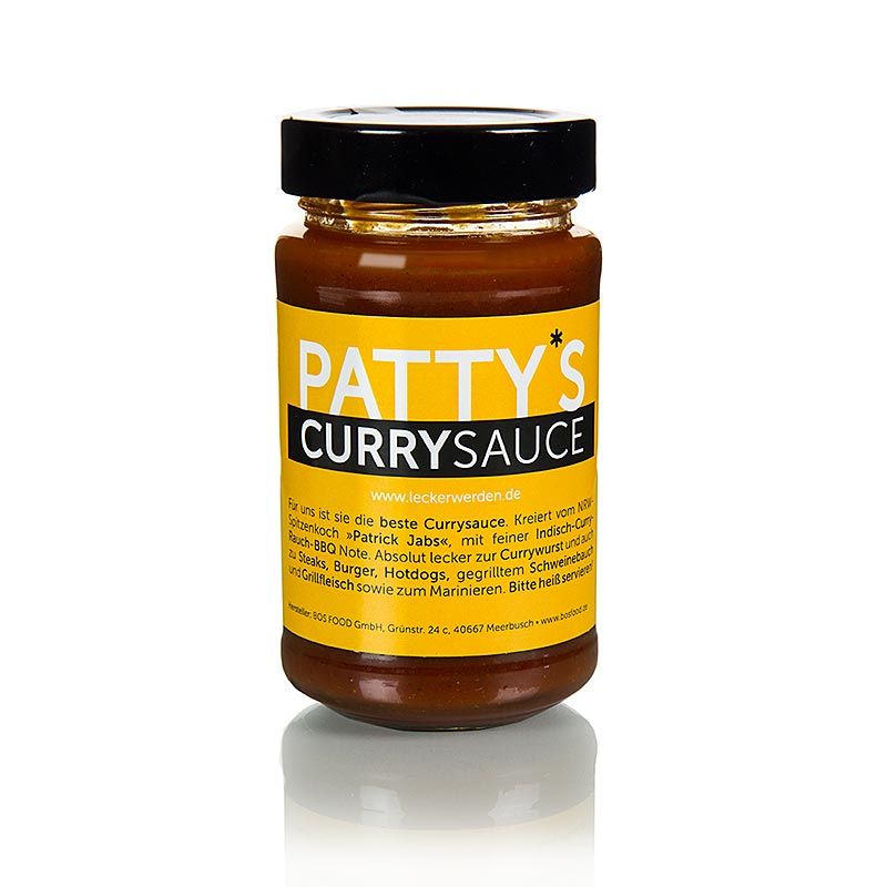 Molho de Curry Patty, criado por Patrick Jabs - 225ml - Vidro