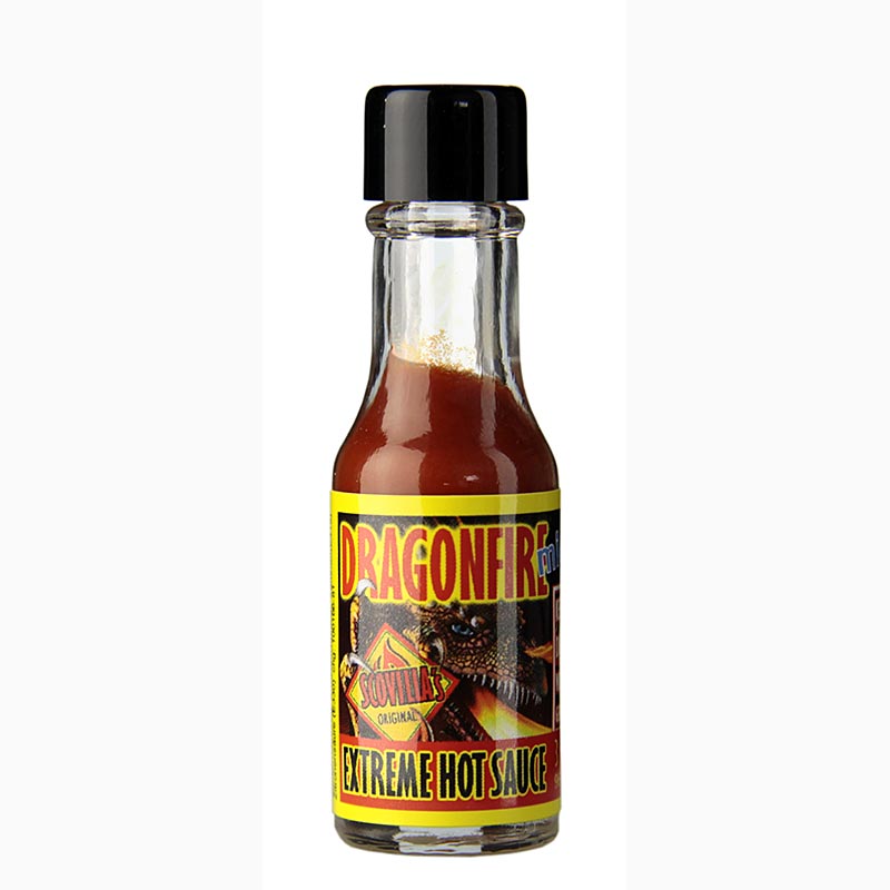 Scovilla Dragonfire, salce ekstreme e nxehte, mini, mbi 100,000 Scoville - 3 ml - Shishe Scovilla Dragonfire, salce ekstreme e nxehte, mini, mbi 100,000 Scoville - 3 ml - Shishe