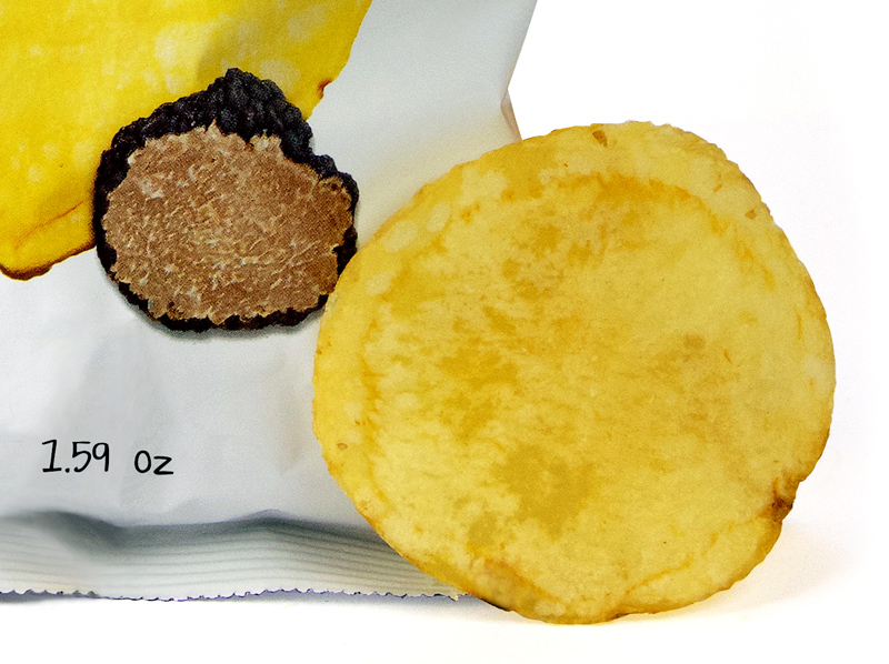 Keripik truffle TARTUFLANGHE, keripik kentang dengan truffle musim panas (tuber aestivum) - 45 gram - tas