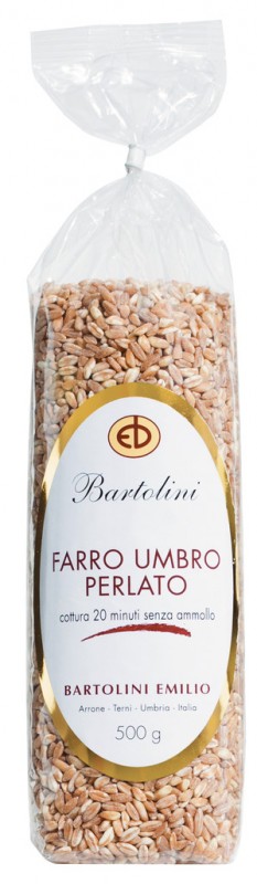 Farro umbro perlato, Umbrian speltti, Bartolini - 500g - laukku