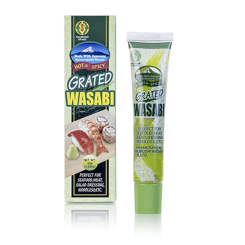 Wasabi - Gron pepparrotspasta, finkornig, med 1,6% wasabi, normalt varm - 43g - ror