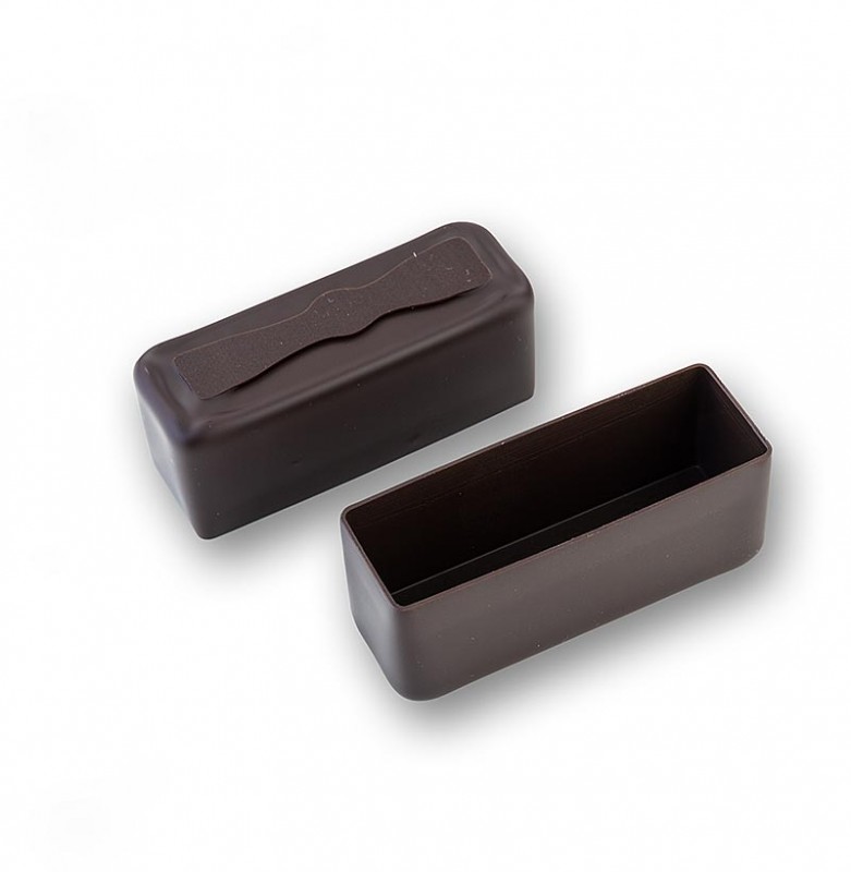 Forma retangular de chocolate escuro, 60 x 20 x 25 mm, Michel Cluizel - 1,215kg, 135 pecas - Cartao