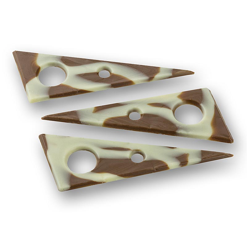 Safata decorativa Tramontana - triangle, perforada, llet sencera, marbreta - 600 g, 131 peces - Cartro