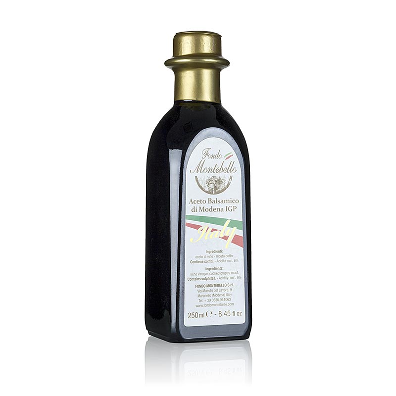 Aceto Balsamico di Modena IGP, Italia, Fondo Montebello - 250 ml - Flaske