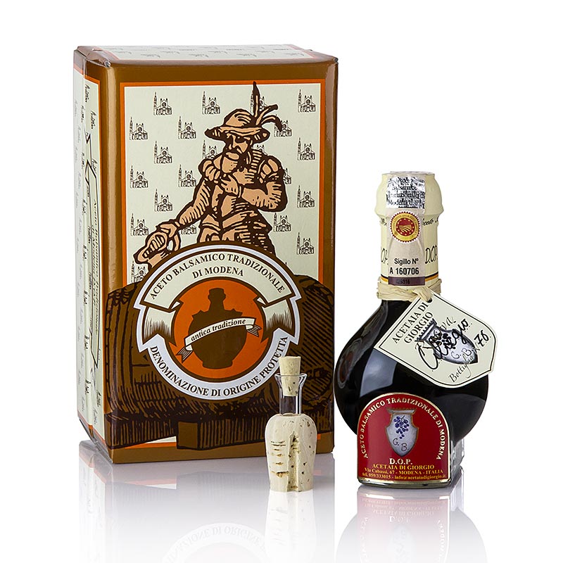 Aceto Balsamico Tradizionale DOP / SAN, 12 vuotta, kirsikkatynnyri, Acetaia di Giorgio - 100 ml - Pullo