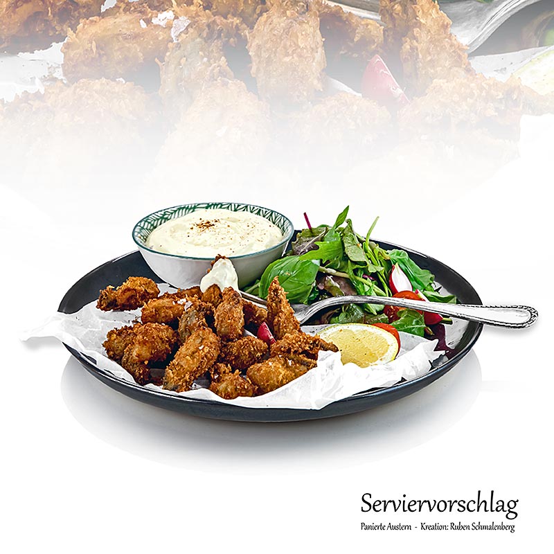 Tiram Bercengkerang Berlapis Roti - Gillardeau (Crassostrea gigas) - 24 keping, 250g - beg