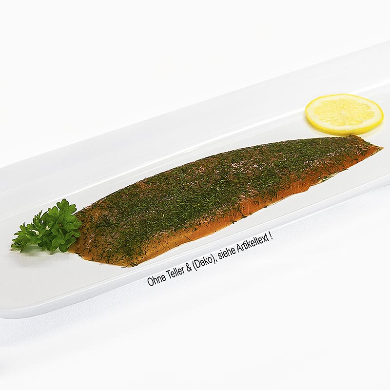 Scottish Graved Salmon, suolakurkku, tillilla, viipaloitu - noin 1,2 kg - tyhjio