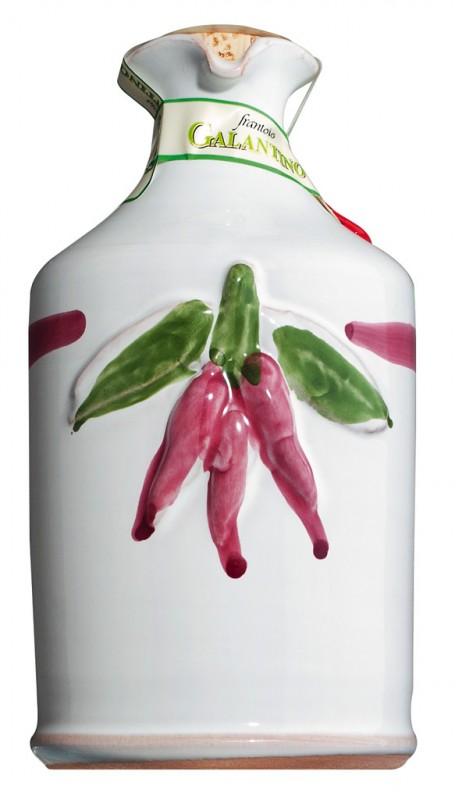 Olio al peperoncino, orcio, azeite virgem extra com pimenta, Krug, Galantino - 250ml - jarro