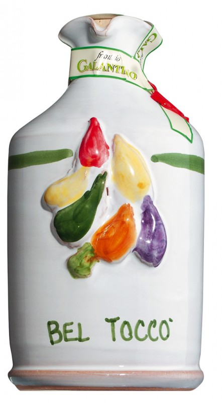 Olio tutto patrimonio Bel Tocco, orcio, olio extra vergine di oliva alle erbe, caraffa, galantino - 250 ml - brocca