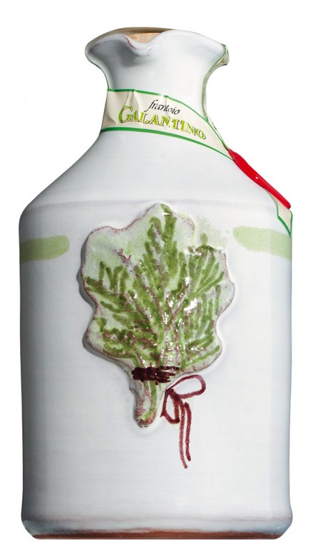Olio al rosmarino, orcio, extra virgin olifuolia medh rosmarini, Krug, Galantino - 250ml - bolli