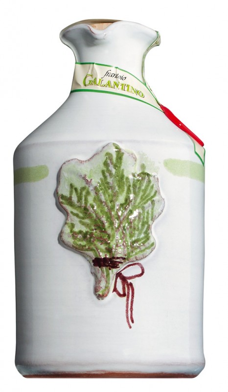 Olio al rosmarino, orcio, minyak zaitun extra virgin dengan rosemary, Krug, Galantino - 250ml - kendi