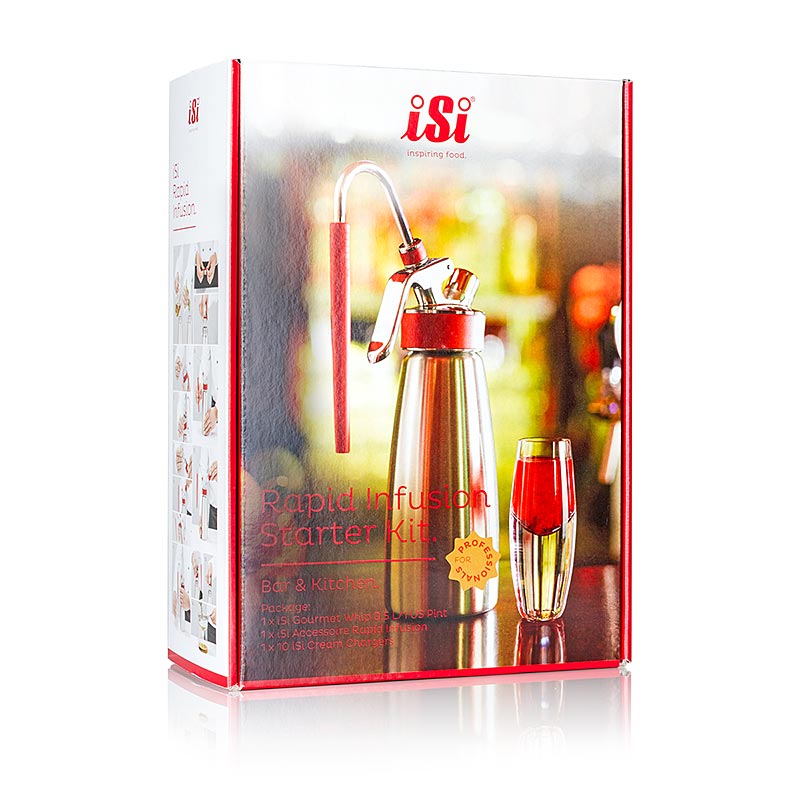 Espuma - Set regalo professionale iSi Rapid Starter (spruzzatore / libro / capsule / infusione) - 4 pezzi - Cartone