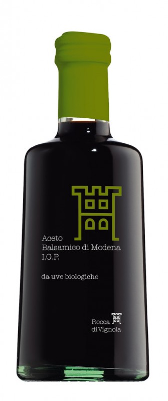 Balsamic edik fra Modena, lifraent, Aceto Balsamico di Modena IGP biologico - Premium, Rocca di Vignola - 250ml - Flaska