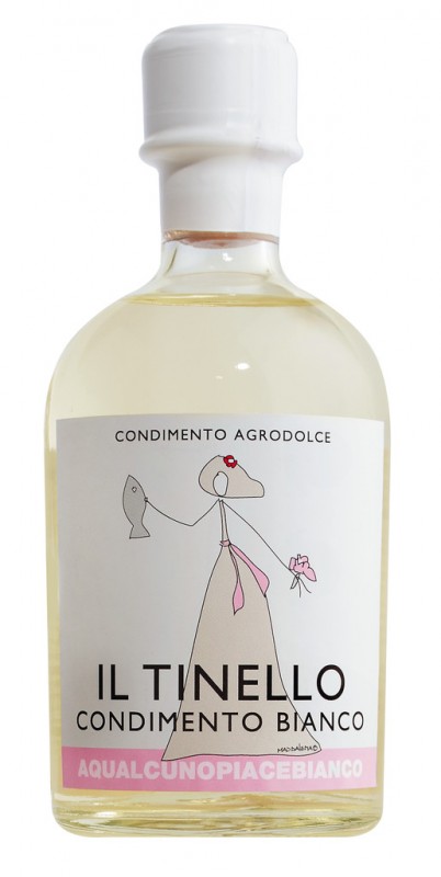 Condimento bianco Il Tinello, condimento all`aceto bianco, Il Borgo del Balsamico - 250 ml - Bottiglia