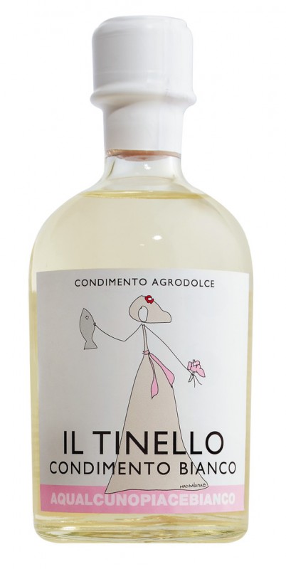 Condimento bianco Il Tinello, pembalut cuka putih, Il Borgo del Balsamico - 250ml - Botol