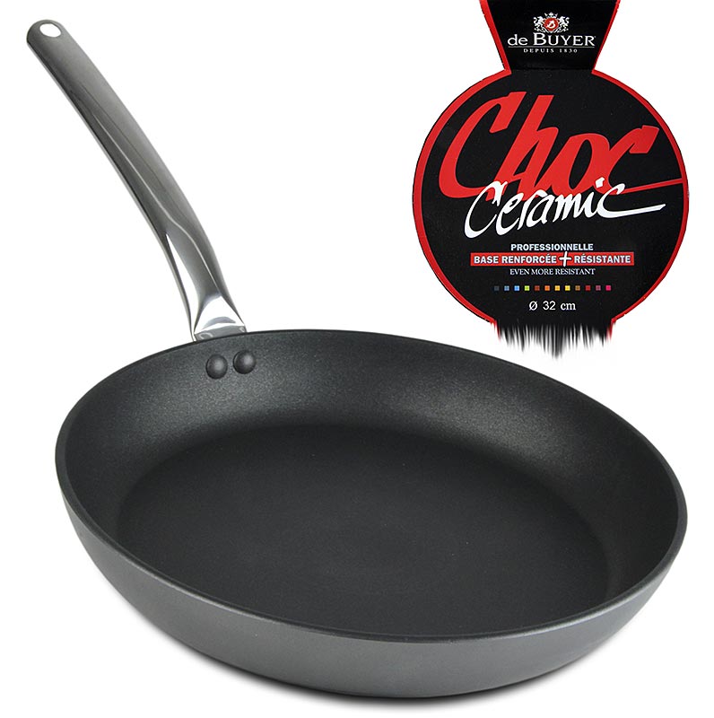 de BUYER Choc Ceramic-Antihaft-Pfanne, Alu-Edelstahl, ø 32 cm, 4,5 cm hoch - 1 St - Tüte de BUYER Choc Ceramic-Antihaft-Pfanne, Alu-Edelstahl, ø 32 cm, 4,5 cm hoch - 1 St - Tüte