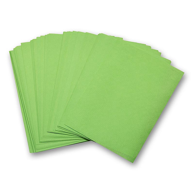 Papel de embrulho, resistente a gordura, cortes, verde, 19 x 28 cm - 1.000 pecas - Cartao
