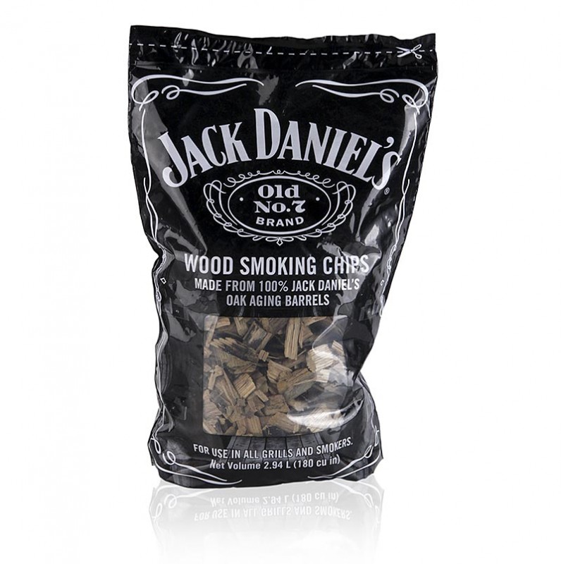 Grill BBQ - pellets fumegantes feitos de lascas de madeira Jack Daniels, carvalho de barril de uisque - 2,94L - bolsa