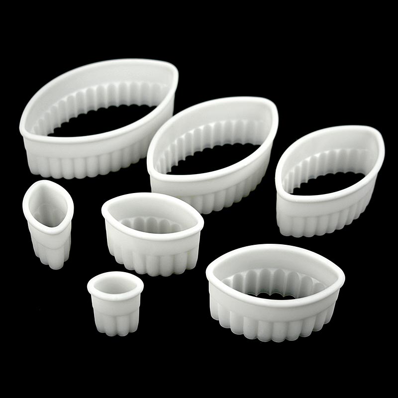 deBUYER Ausstecher, Schiff gewellt, Kunststoff, 7-tlg. ø 2 / 3,5 / 5 / 6,5 / 8 / 9,5 / 11cm - 7 tlg. - Dose deBUYER Ausstecher, Schiff gewellt, Kunststoff, 7-tlg. ø 2 / 3,5 / 5 / 6,5 / 8 / 9,5 / 11cm - 7 tlg. - Dose