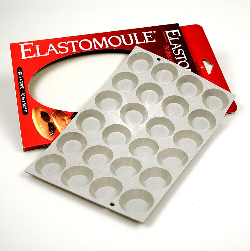 deBUYER Backform Elastomoule, 24 Mini-Törtchen, ø 45mm, 11mm hoch, 19,5x30cm - 1 St - Packung deBUYER Backform Elastomoule, 24 Mini-Törtchen, ø 45mm, 11mm hoch, 19,5x30cm - 1 St - Packung