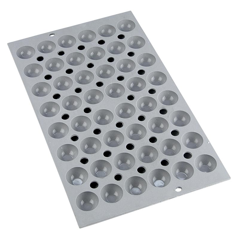 deBUYER Backform Elastomoule, 48 Mini-Halbkugeln, Ø 25mm,1cm hoch, 17,6x30cm - 1 St - Lose deBUYER Backform Elastomoule, 48 Mini-Halbkugeln, Ø 25mm,1cm hoch, 17,6x30cm - 1 St - Lose
