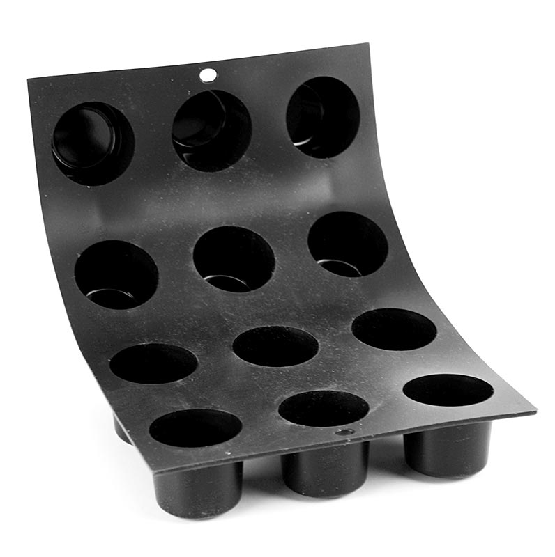 deBUYER Backform Moulflex, 12 Darioles / konisch, ø 40mm, 35mm hoch, 17,5x30cm - 1 St - Lose deBUYER Backform Moulflex, 12 Darioles / konisch, ø 40mm, 35mm hoch, 17,5x30cm - 1 St - Lose