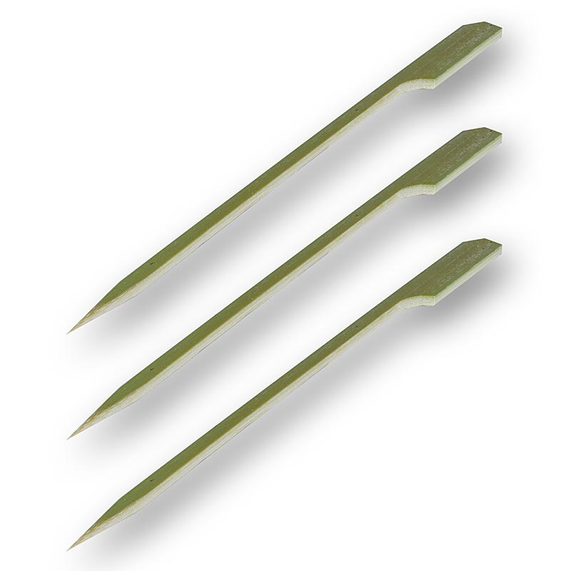 Espetos de bambu, com ponta em folha, 15 cm - 50 pecas - bolsa