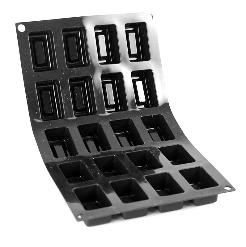 deBUYER Backform Moulflex, 20 Mini-Savarins, 48x28 mm, 21mm hoch - 1 St - Lose deBUYER Backform Moulflex, 20 Mini-Savarins, 48x28 mm, 21mm hoch - 1 St - Lose