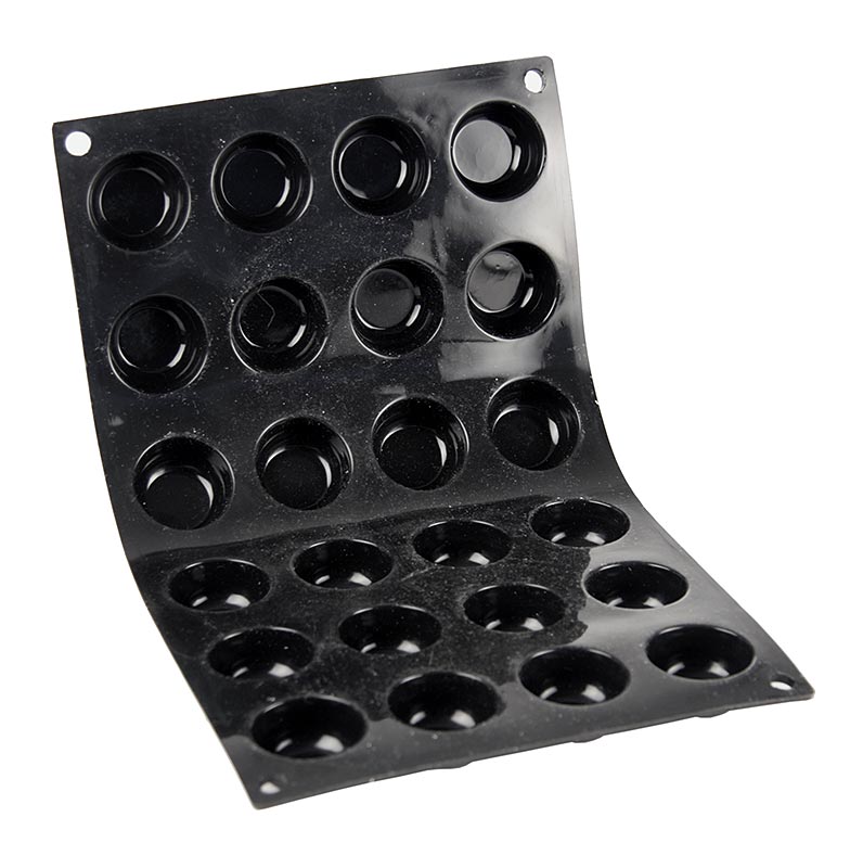 deBUYER Backform Moulflex, 24 Mini-Pomponnettes, ø 30mm, 15mm hoch, 17,5x30cm - 1 St - Lose deBUYER Backform Moulflex, 24 Mini-Pomponnettes, ø 30mm, 15mm hoch, 17,5x30cm - 1 St - Lose