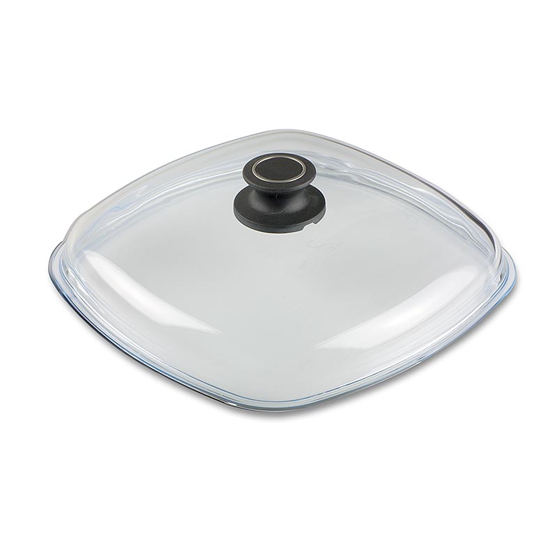 AMT Gastroguss, tapa de vidre per a paella quadrada, 28cm - 1 peca - paper d`alumini